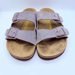 Birkenstock Arizona Suede Leather Stone Coin All Gender Sandals 270/42 Germany